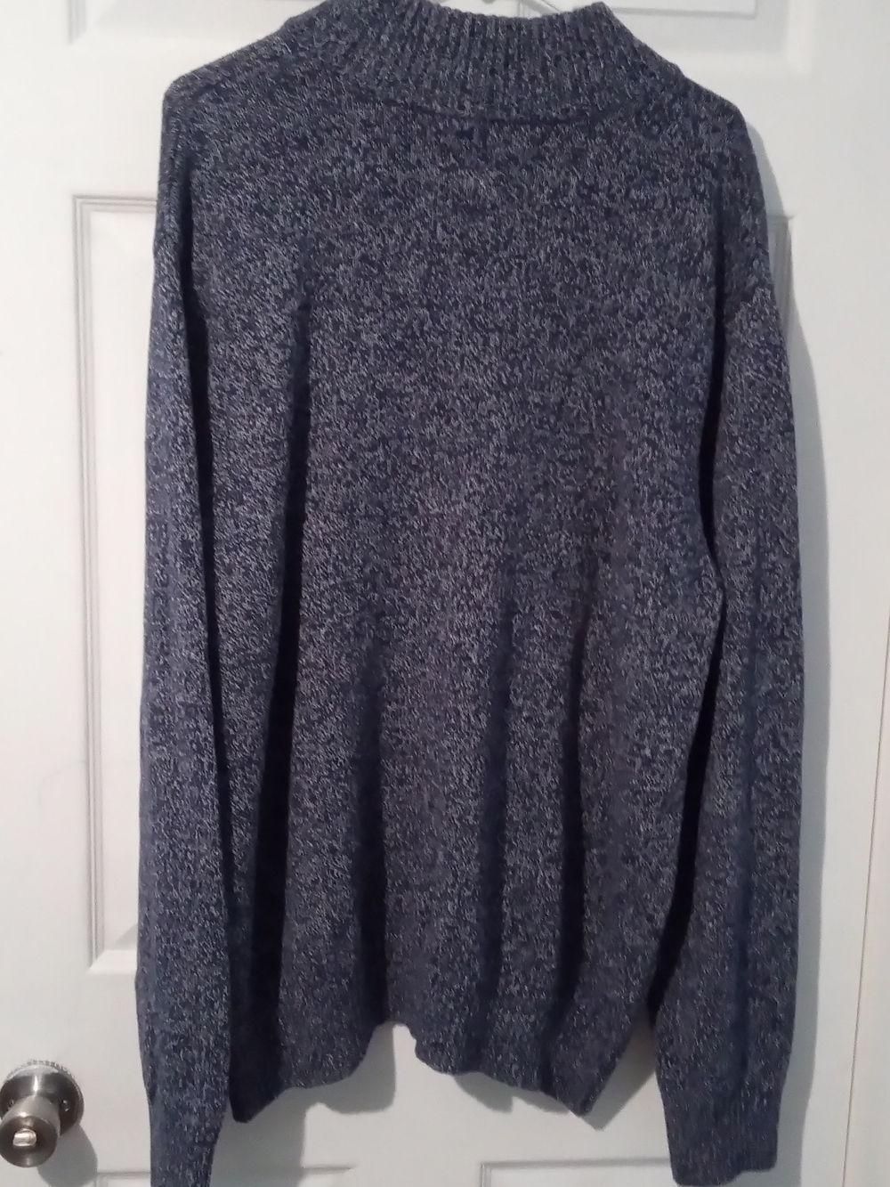 Eddie Bauer Navy Heather Quarter-Zip Sweater - Picture 5 of 6